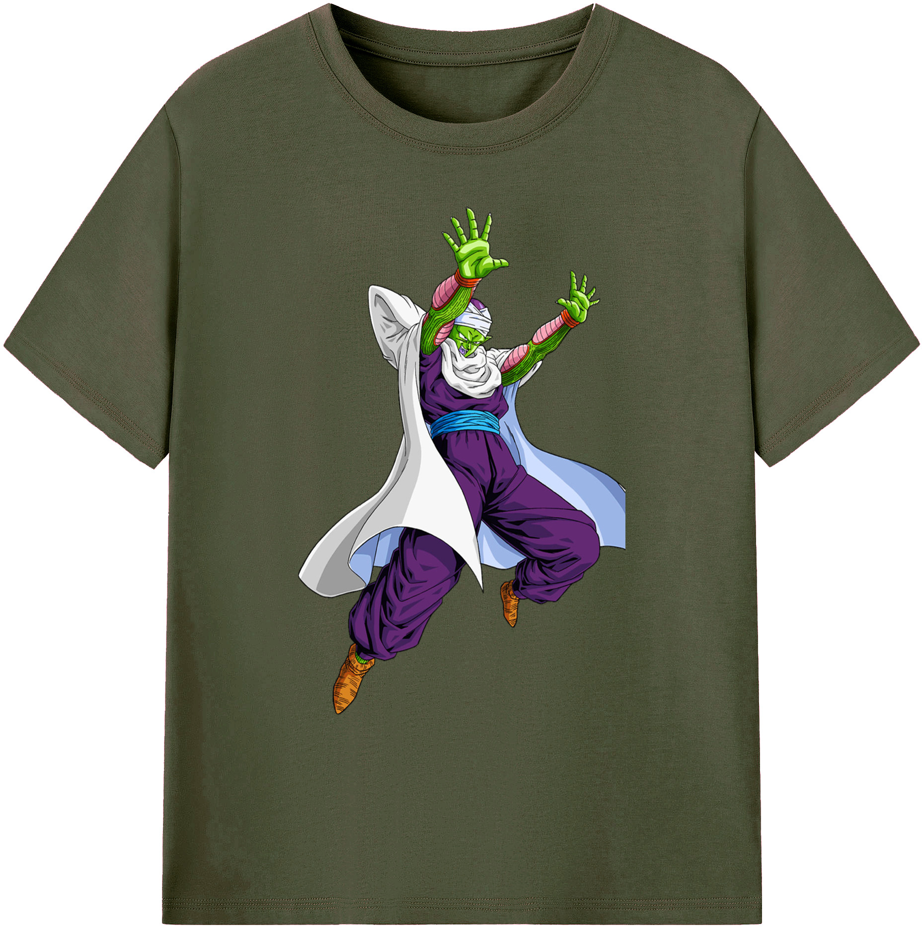 （画像用） ドラゴンボール ピッコロ DRAGON BALL Piccolo 綿100％ メンズ半袖Tシャツ｜肌触りやわらか＆通気性